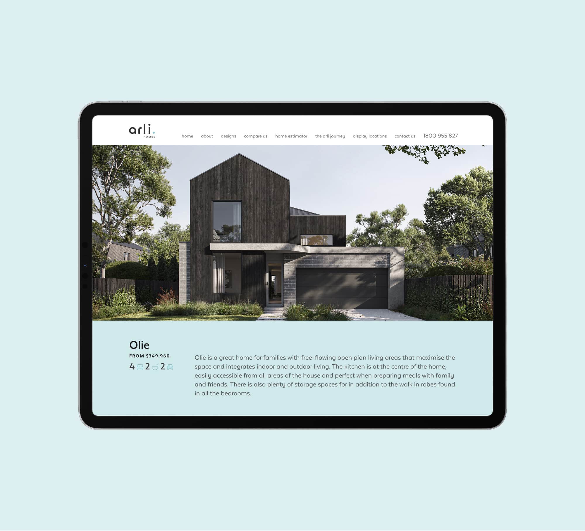 Arli Homes Website Designs