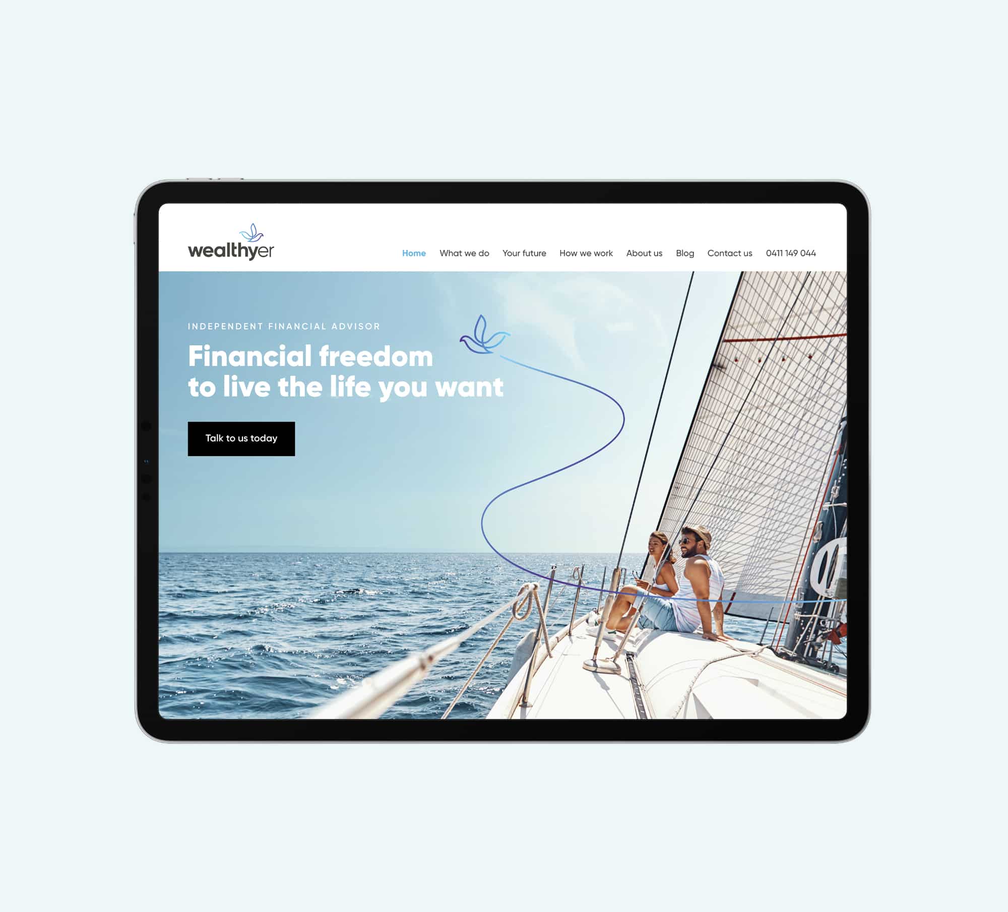 Wealthyer website design